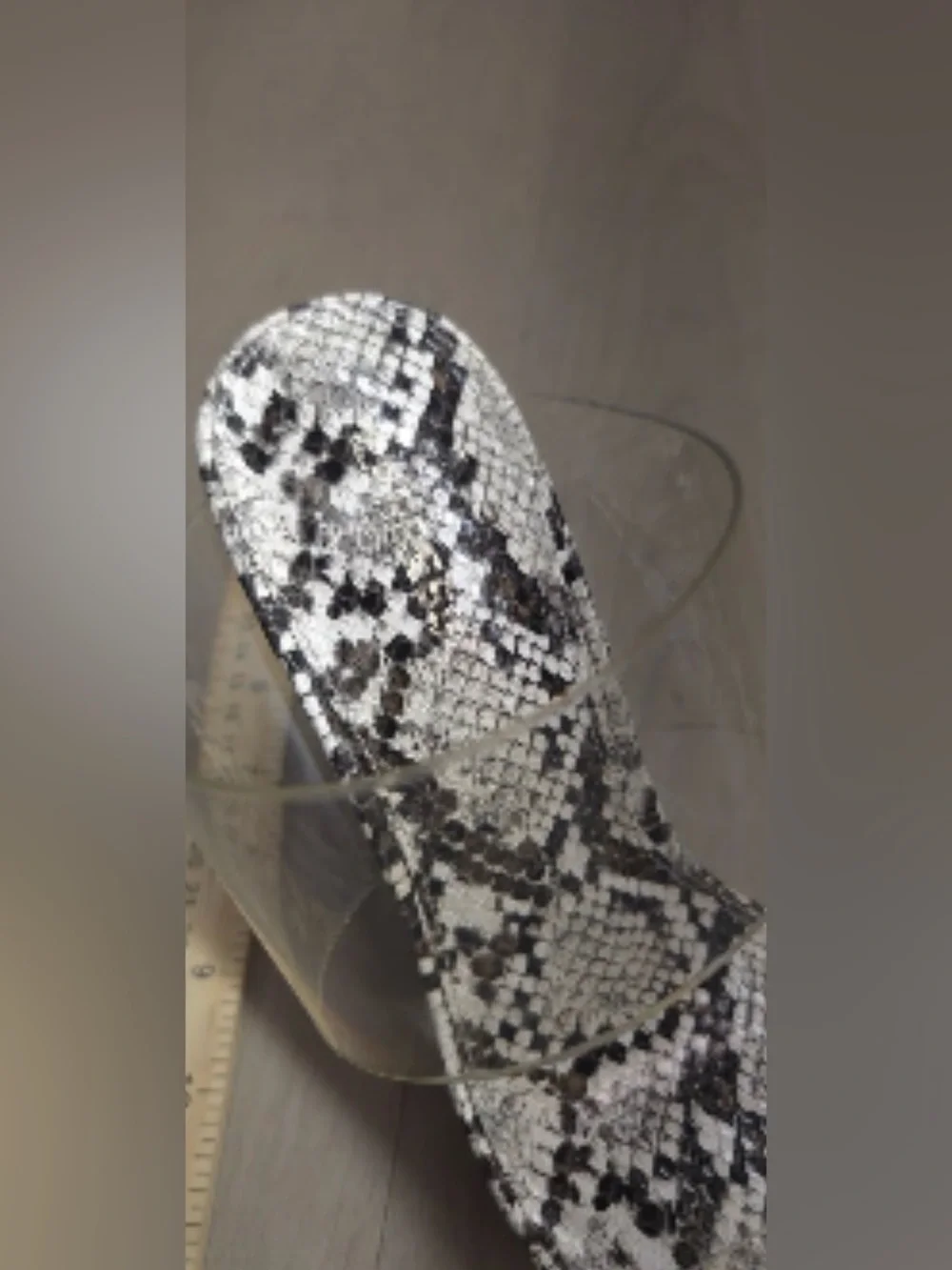 Clear Strap Snake Print Wedge Sandals - Express